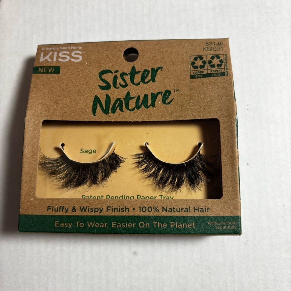Kiss Sister Nature False Eyelashes - Sage (Black) set of 4 packages - Picture 2 of 4